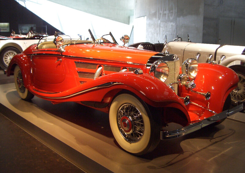 Red Vintage Convertible — Calm, Photograph