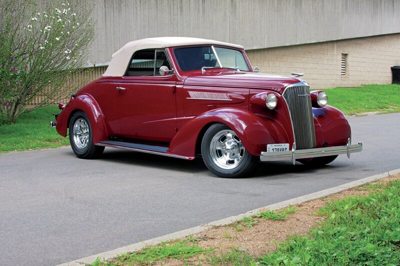 Red Vintage Convertible — Calm, Spring