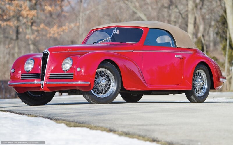 Red Vintage Convertible — Calm, Winter