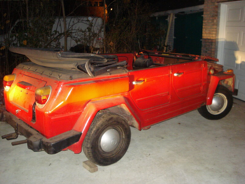 Red vintage convertible car