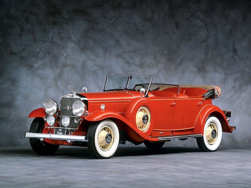 Red vintage convertible car