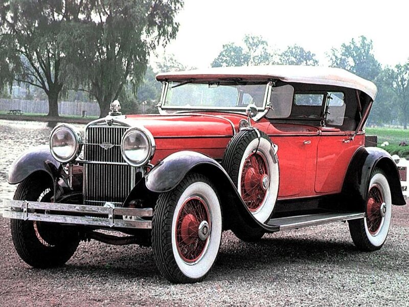 Red vintage convertible car