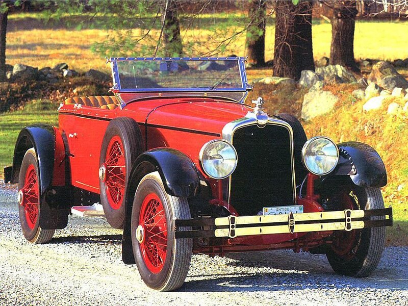 Red vintage convertible car