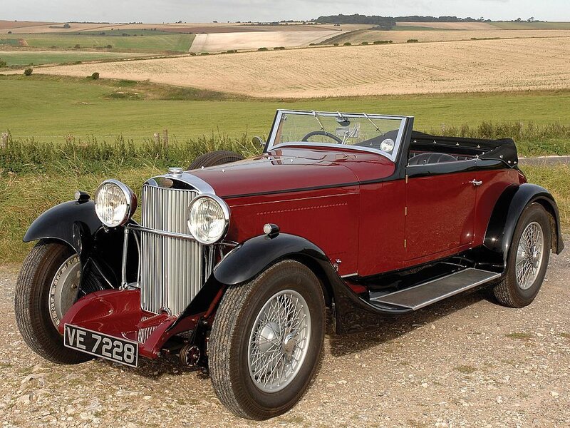 Red vintage convertible car