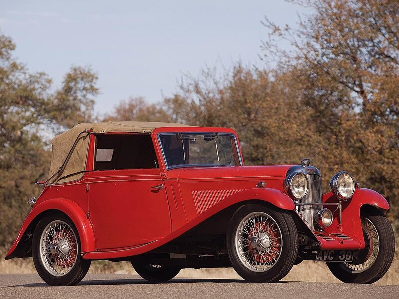 Red vintage convertible car