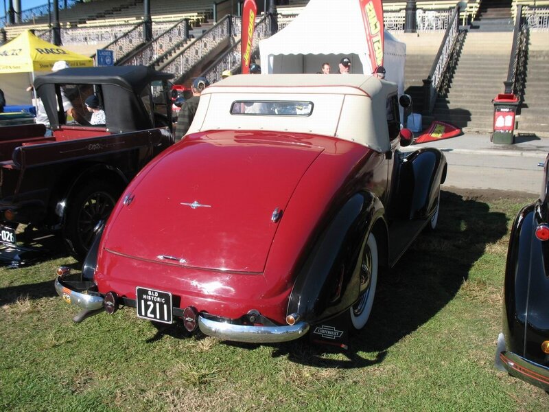 Red vintage convertible car