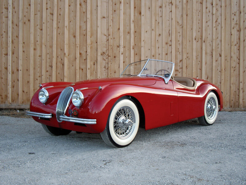 Red Vintage Convertible Car — Calm, Afternoon