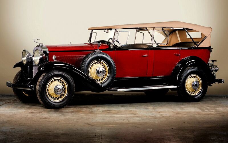 Red Vintage Convertible Car — Classic, Photograph