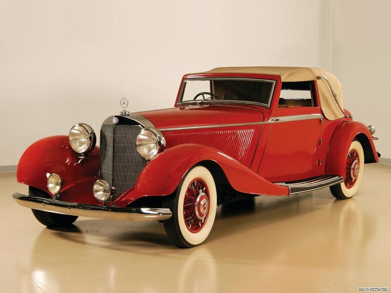 Red Vintage Convertible Car — Classic