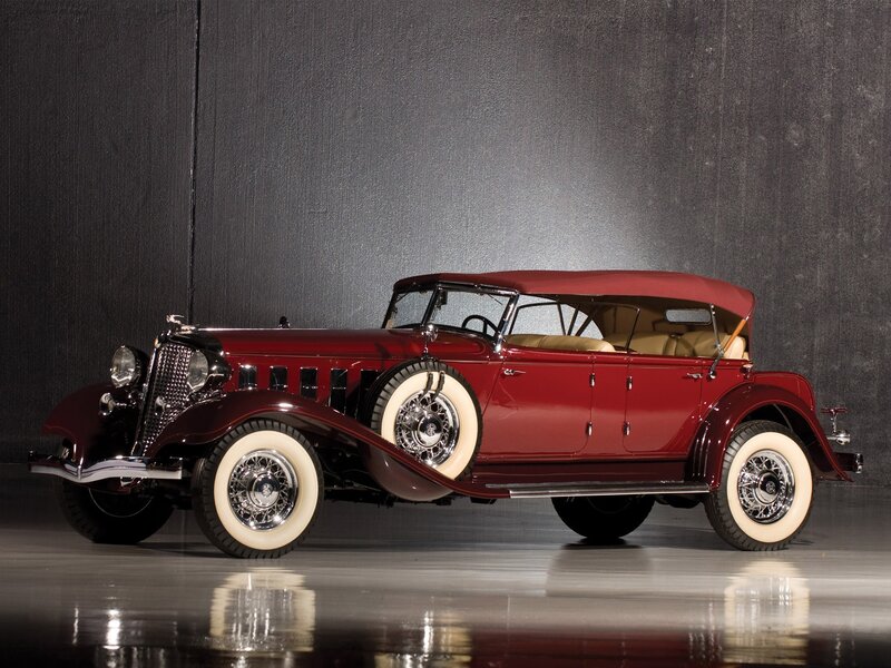 Red Vintage Convertible Car — Dramatic, Photograph, Tires