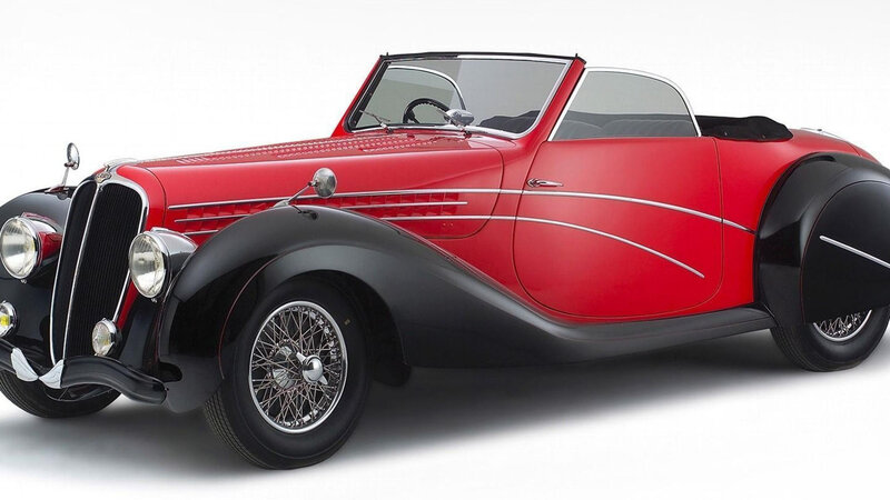 Red Vintage Convertible Car — Neutral