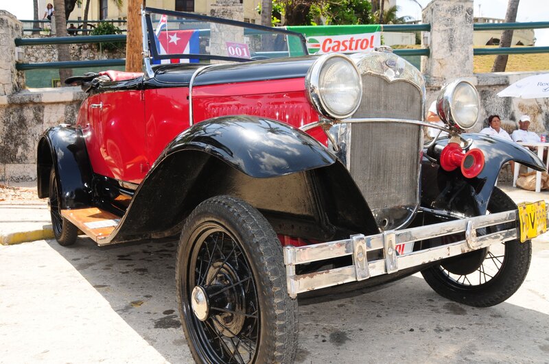 Red Vintage Convertible Car — Nostalgic