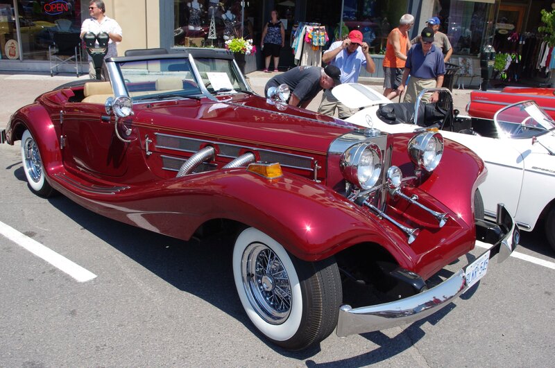 Red Vintage Convertible Car — Outdoor