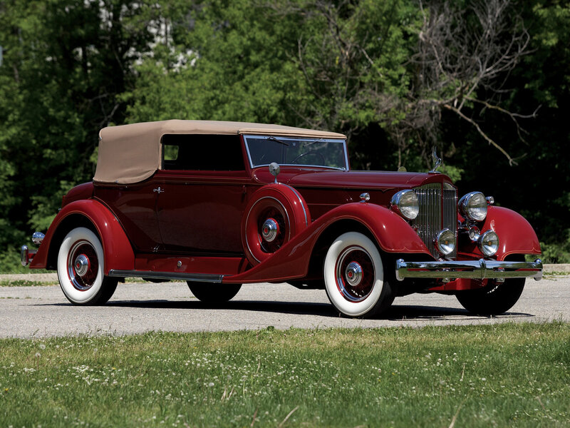 Red Vintage Convertible Car — Serene, Afternoon