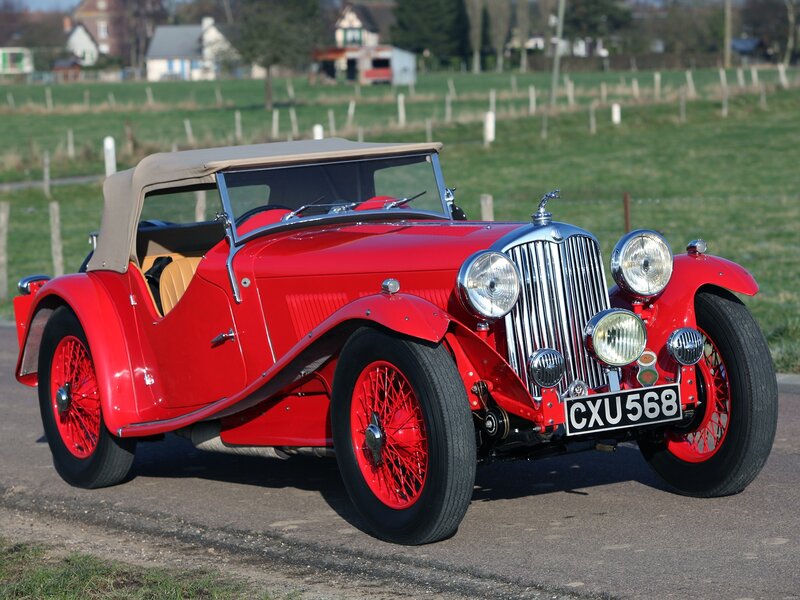 Red vintage convertible car