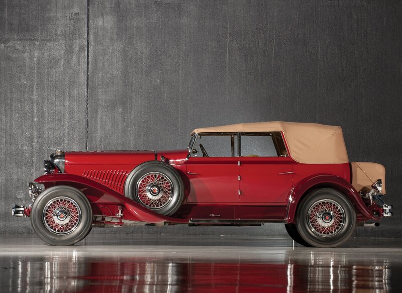 Red Vintage Convertible — Dramatic, Photograph, Car