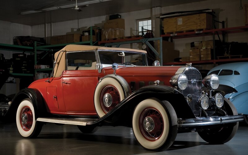 Red Vintage Convertible — Dramatic, Photograph, Car, Warehouse