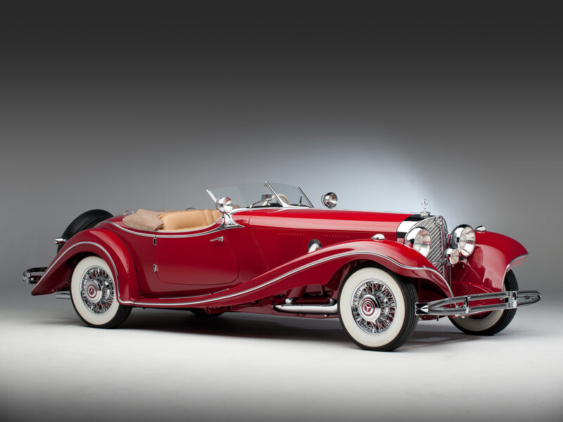 Red Vintage Convertible — Dramatic, Photograph