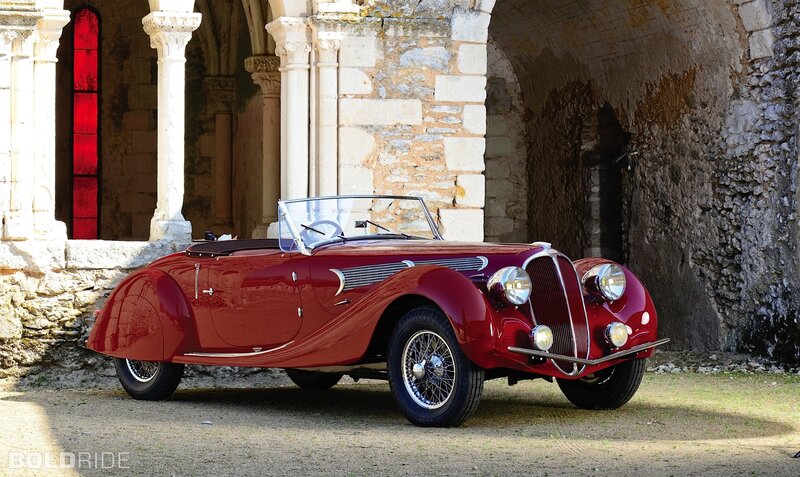 Red Vintage Convertible — Serene, Afternoon