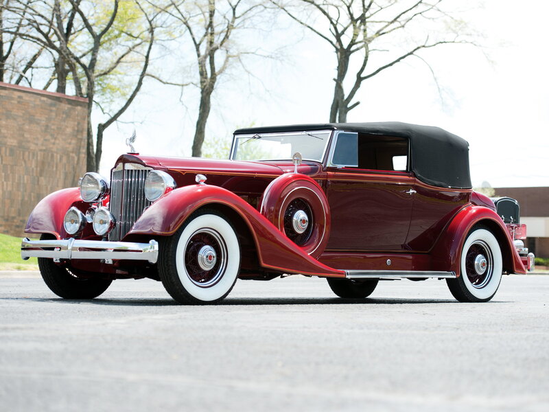 Red Vintage Convertible — Serene, Spring