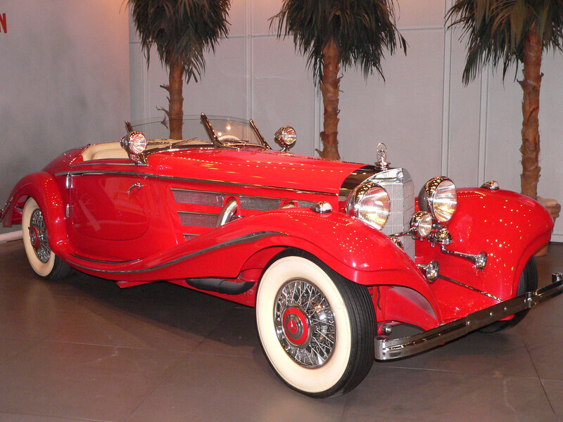 Red Vintage Convertible — Showroom, Photograph
