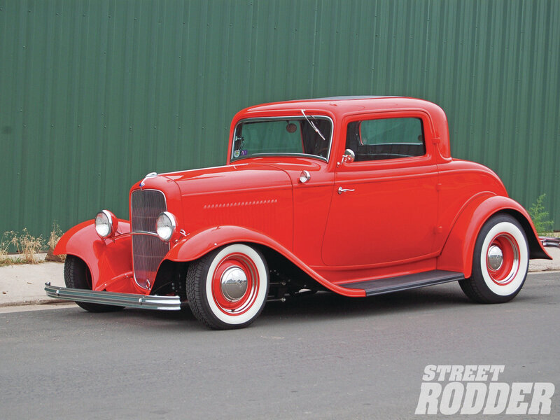 Red Vintage Coupe Car