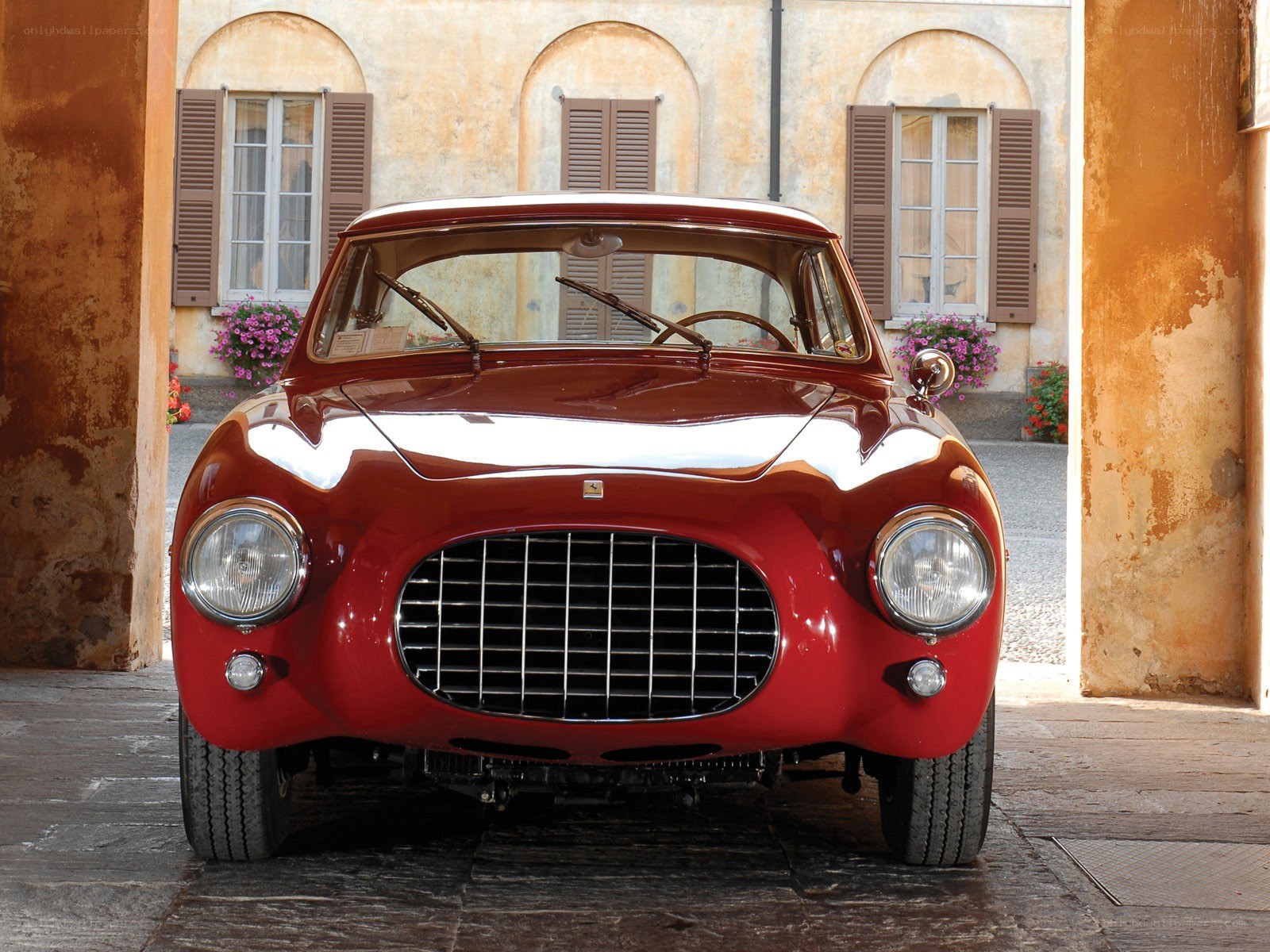 Red vintage Ferrari car
