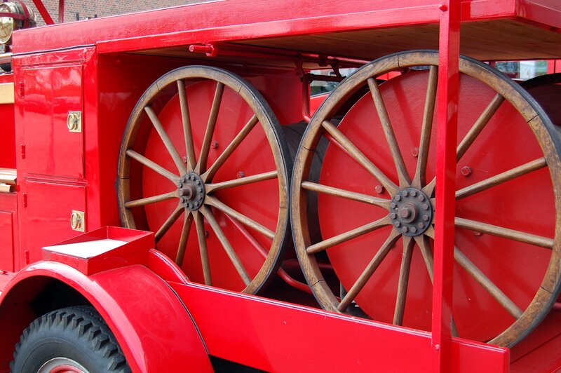 Red vintage fire engine