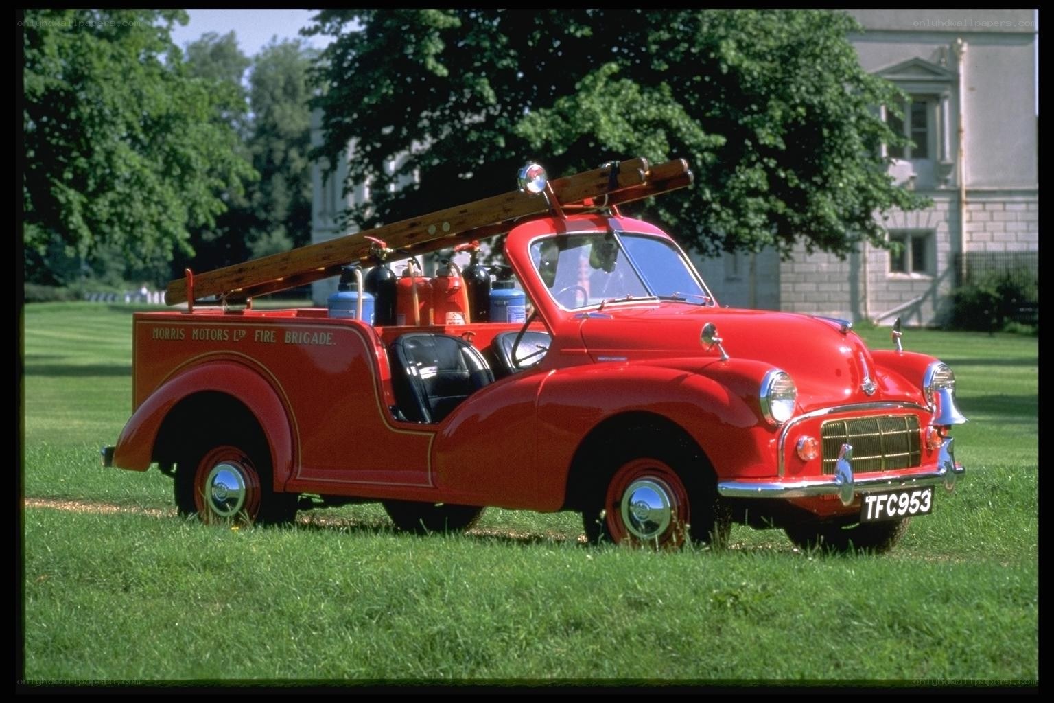 Red vintage fire truck