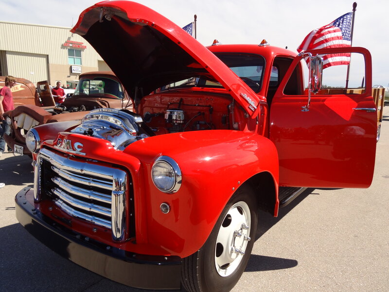 Red Vintage GMC Truck — Proud