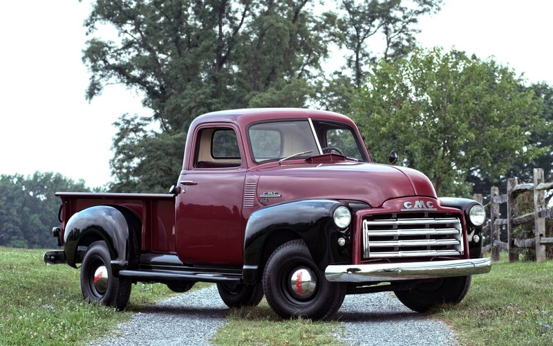 Red Vintage GMC Truck — Serene