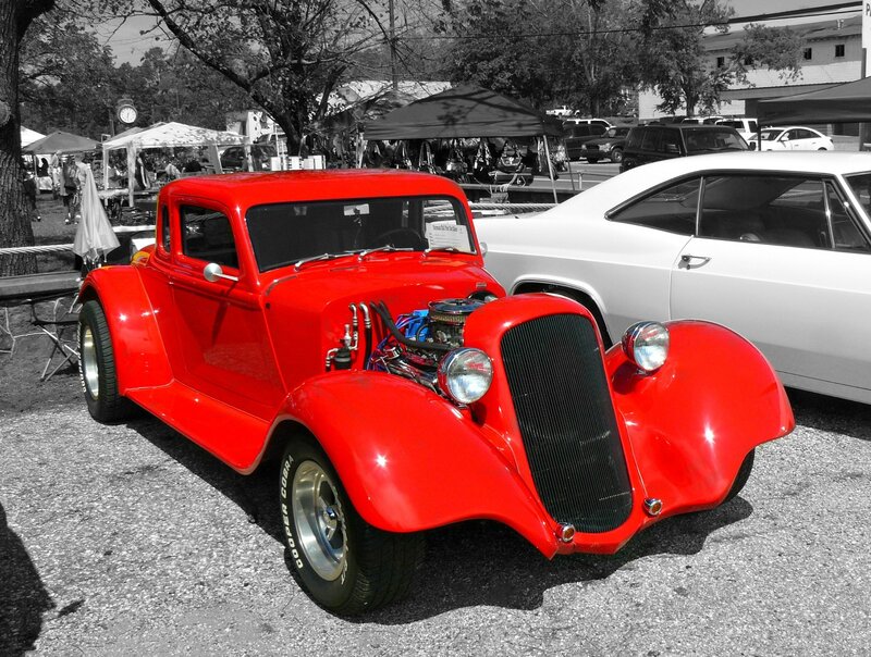 Red Vintage Hot Rod — Outdoor