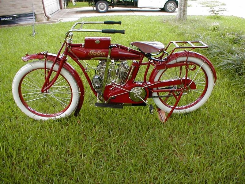 Red Vintage Indian Motorcycle — Calm