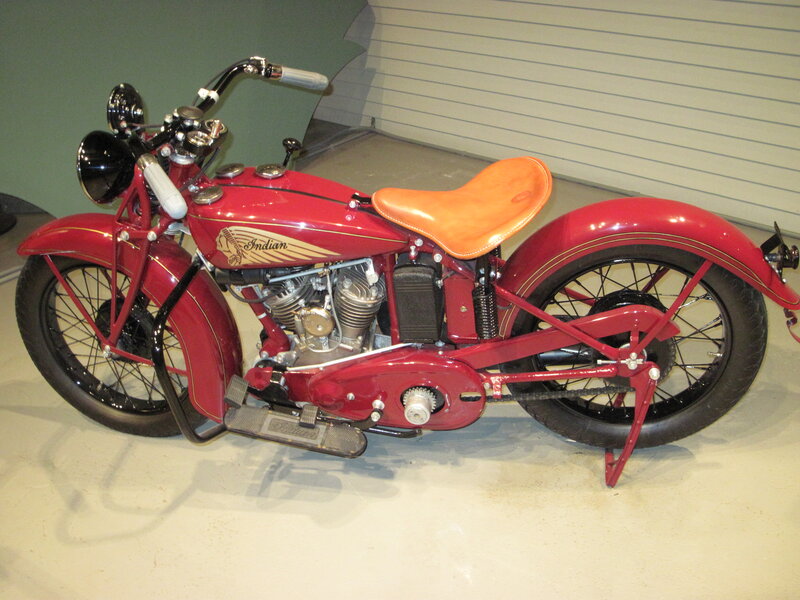 Red Vintage Indian Motorcycle — Static