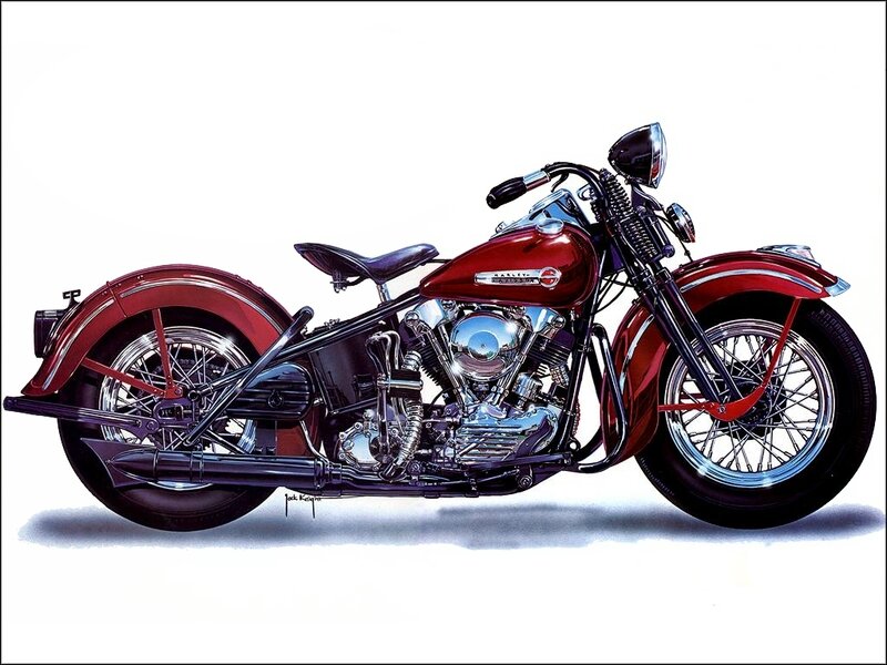 Red Vintage Motorcycle — Classic