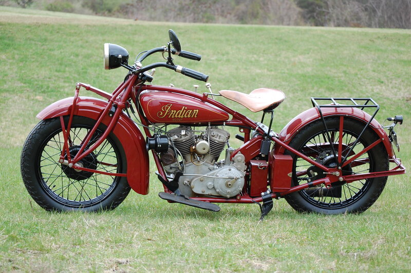 Red Vintage Motorcycle — Serene