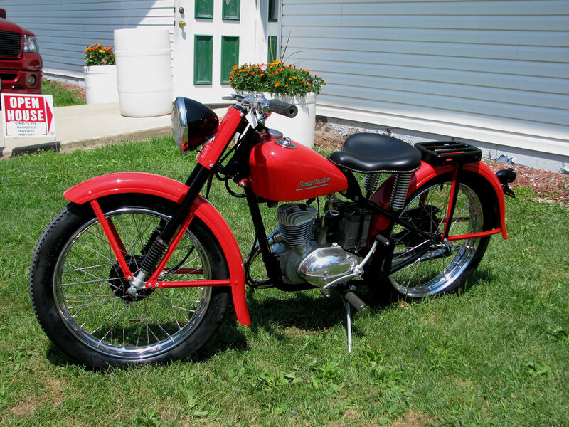 Red Vintage Motorcycle