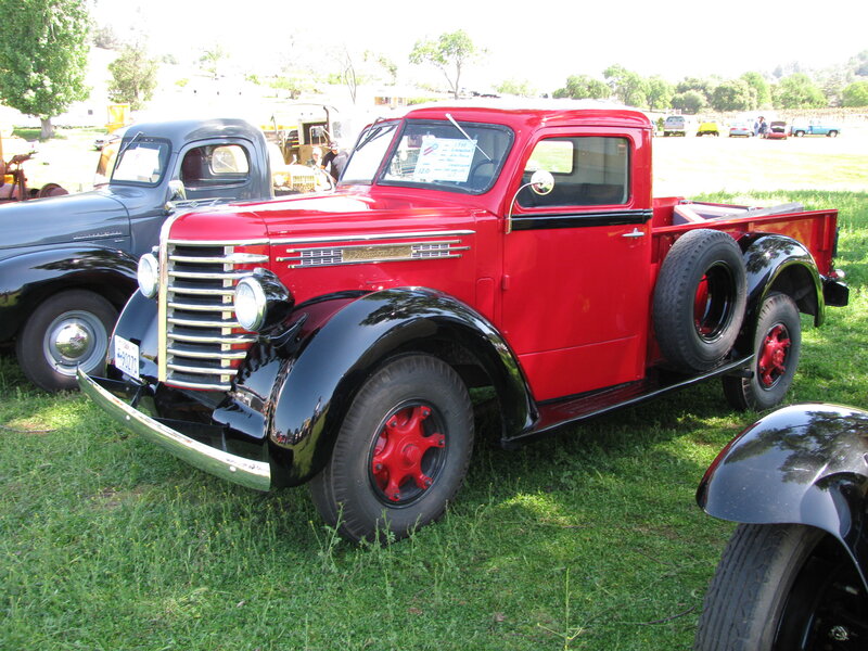 Red vintage pickup truck