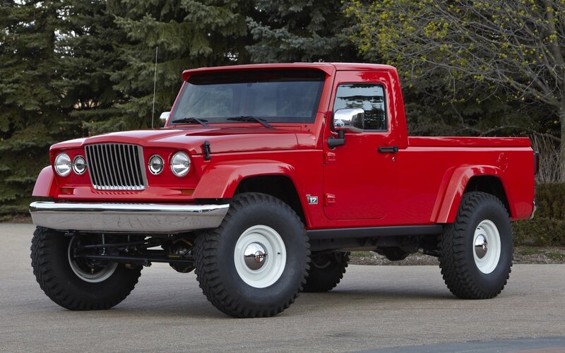 Red vintage pickup truck