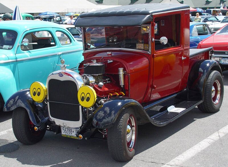 Red Vintage Pickup Truck — Bright