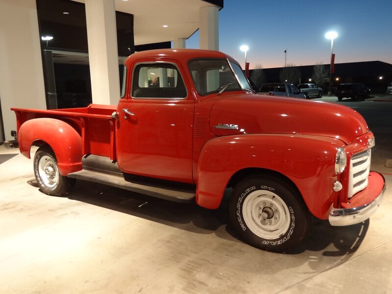 Red Vintage Pickup Truck — Calm, Sunset