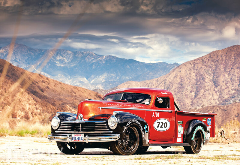 Red Vintage Pickup Truck — Dramatic