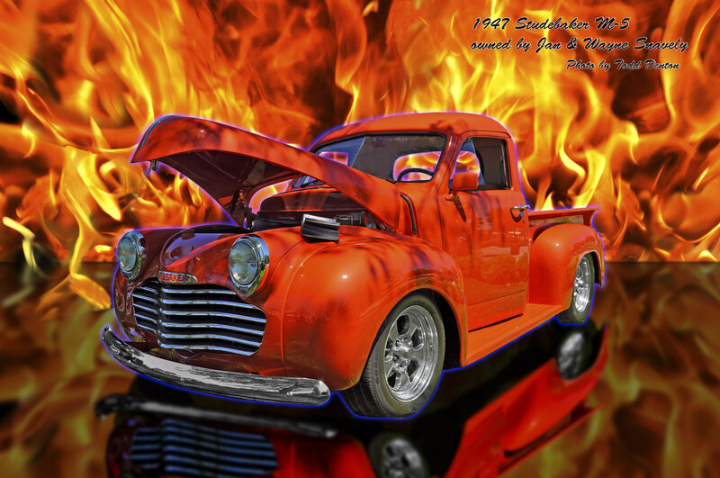 Red Vintage Pickup Truck — Orange