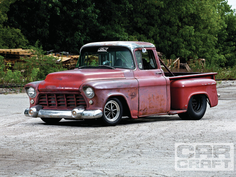 Red Vintage Pickup Truck — Rustic