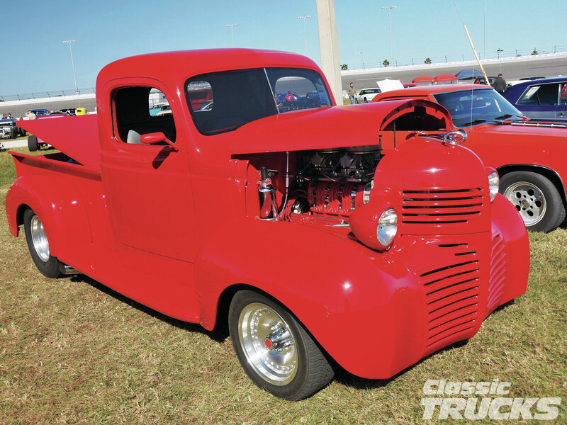 Red Vintage Pickup Truck — Showcase, Afternoon