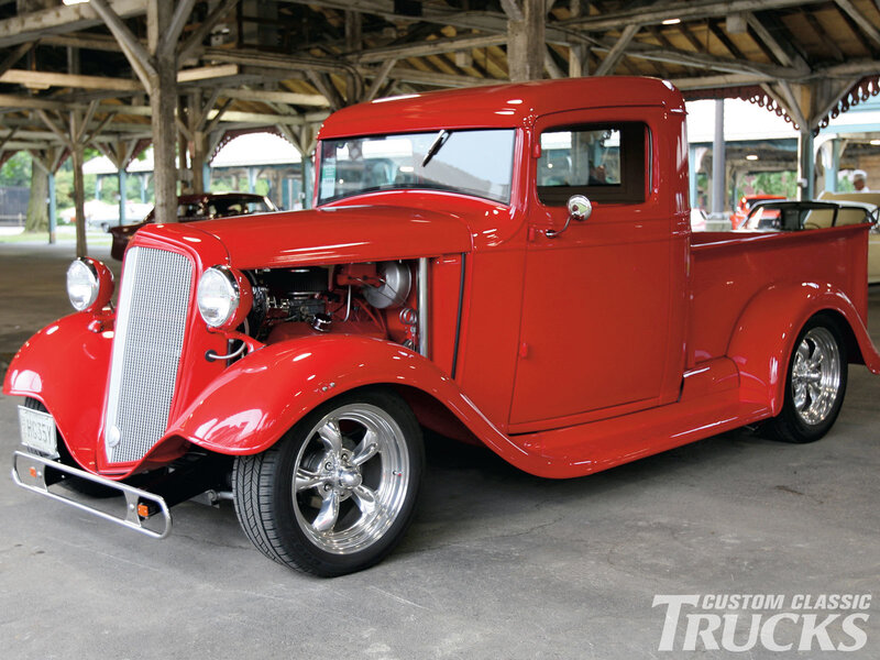 Red Vintage Pickup Truck — Showcase