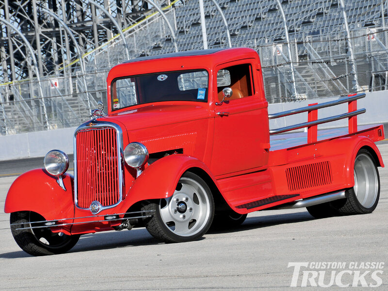 Red Vintage Pickup Truck — Static