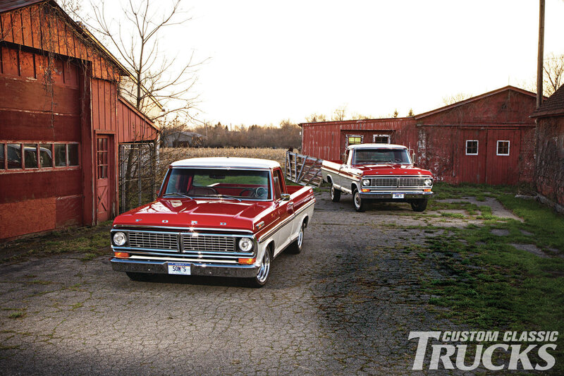 Red Vintage Pickup Trucks
