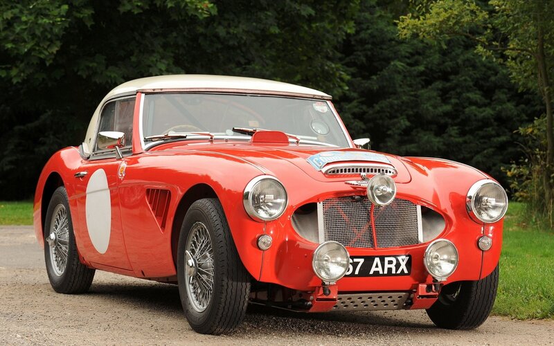 Red vintage race car