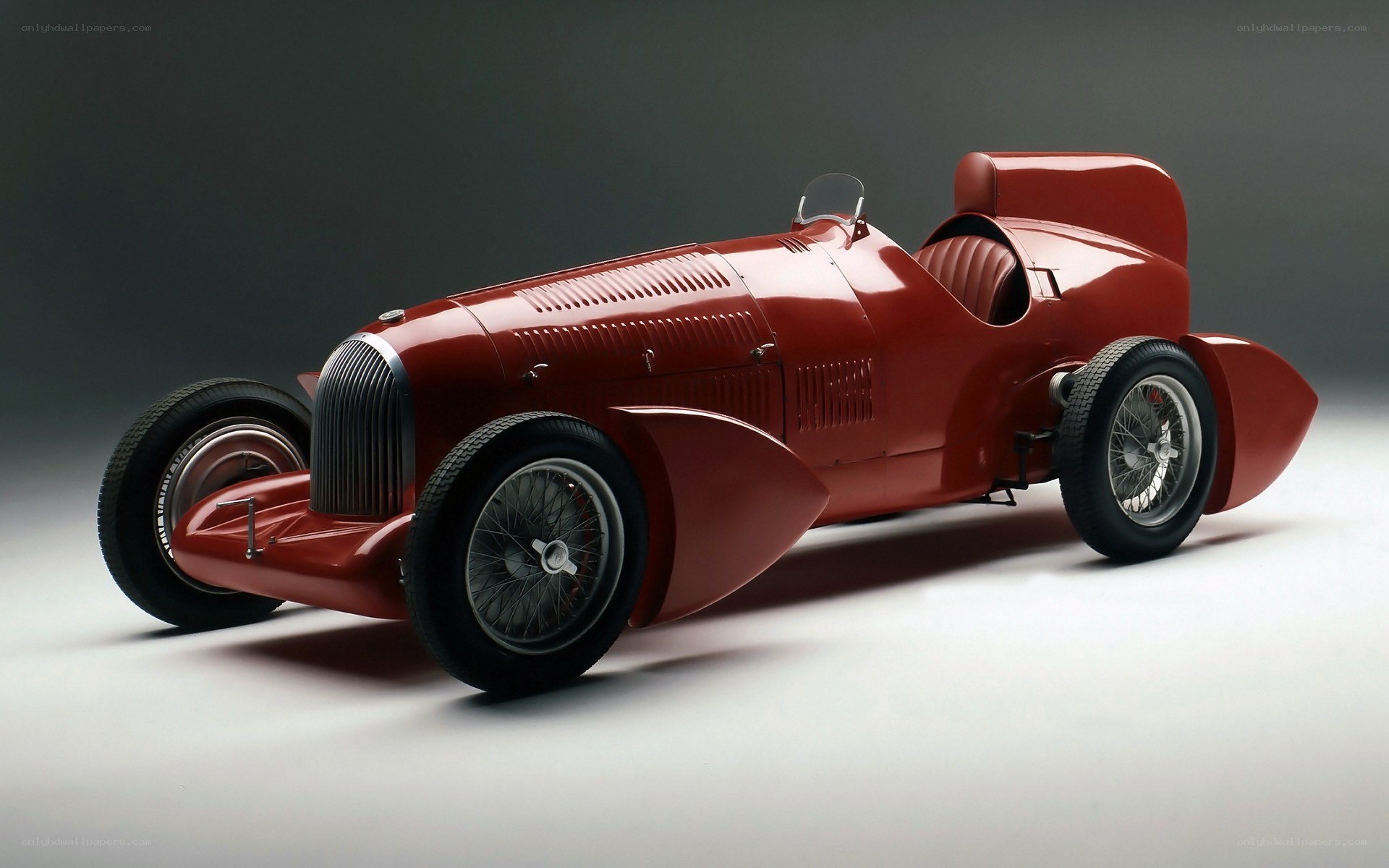 Red vintage race car